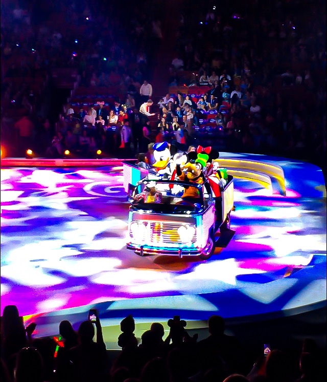 Mickey Mouse, Minnie Mouse, Donald Duck, and Goofy at Disney On Ice presents Road Trip Adventures